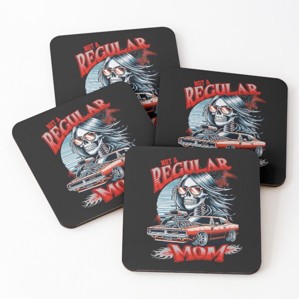 Item preview, Not A Regular Mom Cool Skeleton Race Car Racing Garage Supercharger Drag Racing Street Car Mama Mother Car Mommy designed and sold by CarantinedChaos.