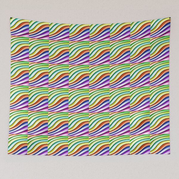 Item preview, Fun Wavy Rainbow Stripes designed and sold by cgroenewald.