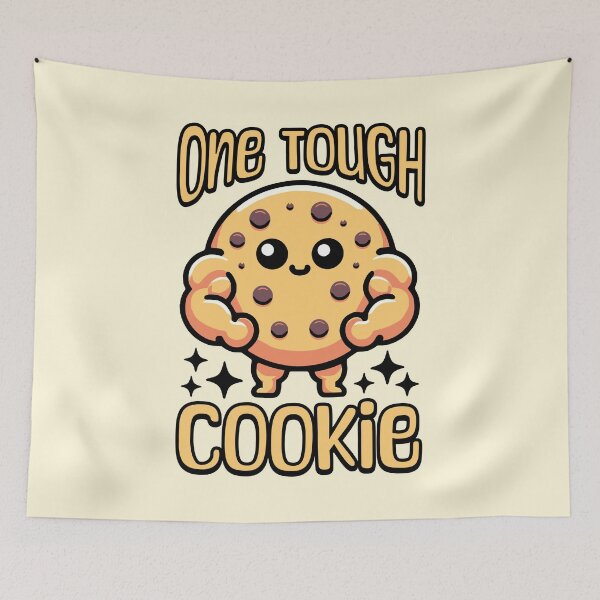 Item preview, One Tough Cookie! Cute Cookie Pun designed and sold by PMCreative.