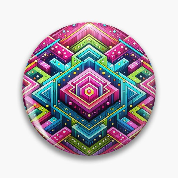 Item preview, Abstract Geometric Pattern Art - Vibrant Low Poly & Isometric Design designed and sold by PillowTalkyZone.