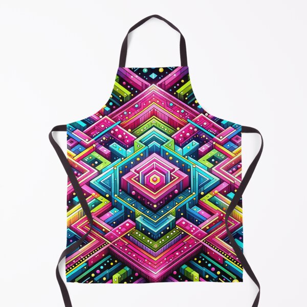 Item preview, Abstract Geometric Pattern Art - Vibrant Low Poly & Isometric Design designed and sold by PillowTalkyZone.