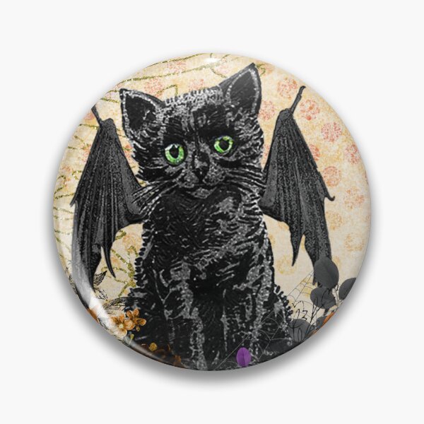 Item preview, Cute Halloween Bat Cat designed and sold by CalicoCollage.