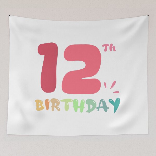 Item preview, Happy 12th Birthday designed and sold by SimpleP.