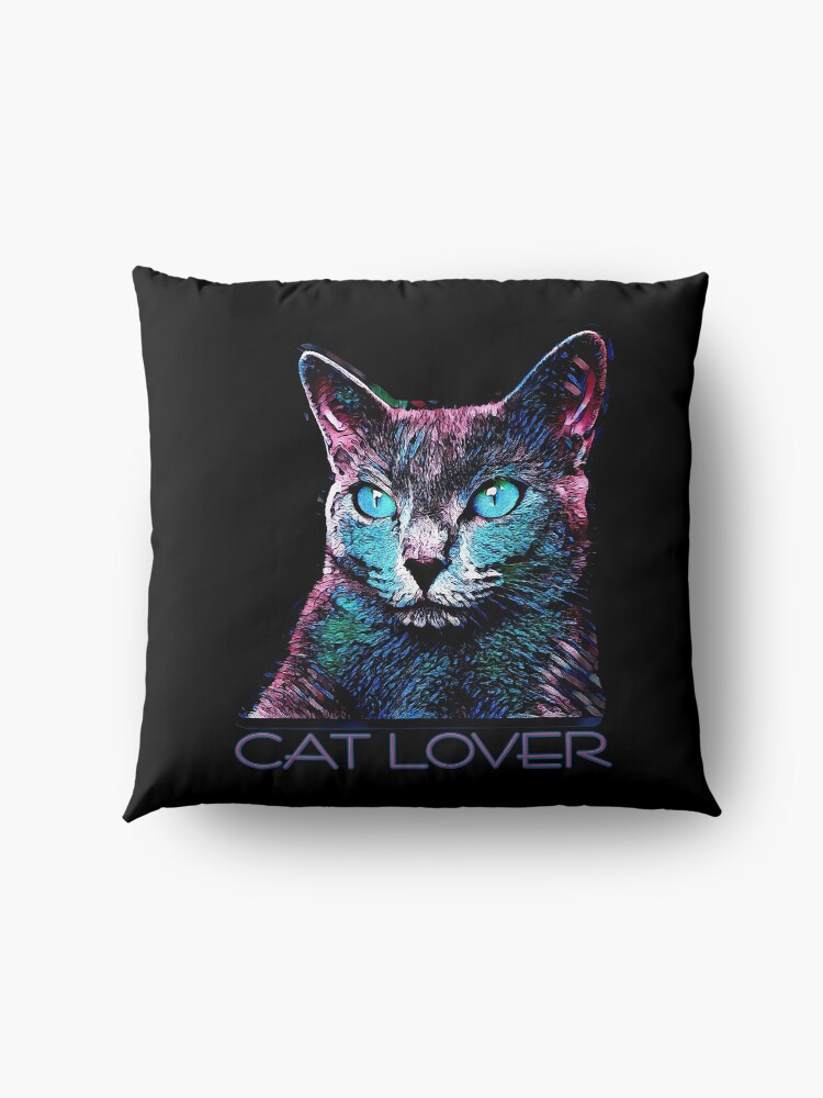 Alternative Ansicht von CAT LOVER CRASSCO RUSSIAN BLUE Bodenkissen
