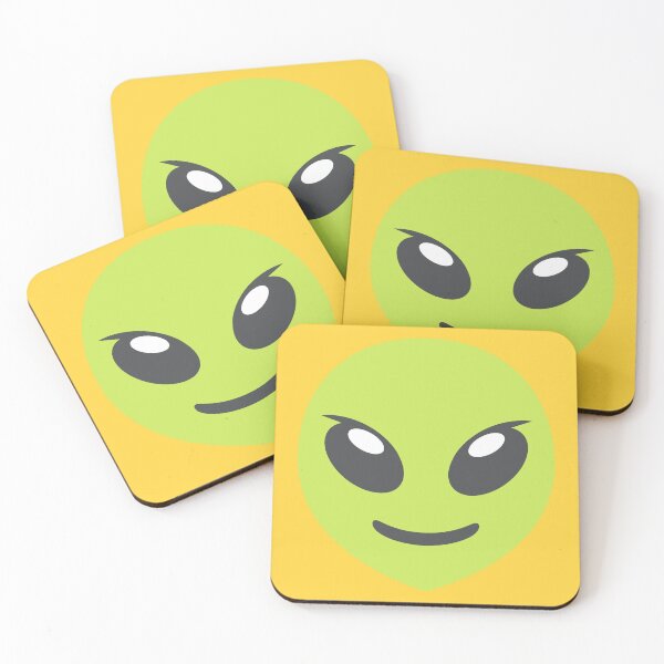 Item preview, Extraterrestrial Green Alien Emoji designed and sold by patternsbyposh.