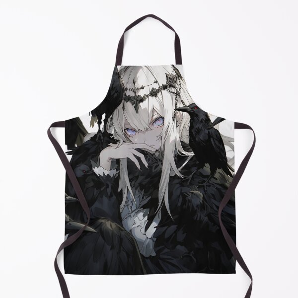 Item preview, Misteriosa chica anime corvid monocromática designed and sold by bubblegoth.