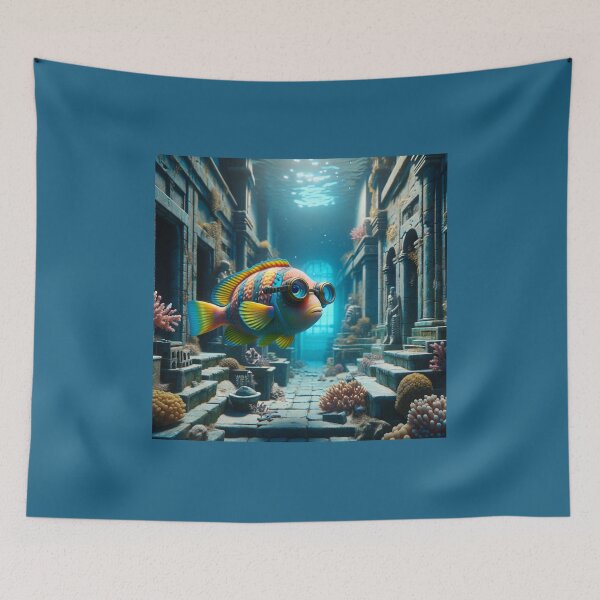 Item preview, The aquatic explorer, a fish's adventure among sunken city ruins designed and sold by AndreaMart.