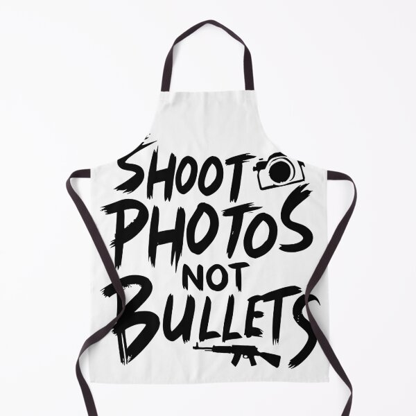 Item preview, Shoot photos not bullets Black designed and sold by PrintSoulDesign.