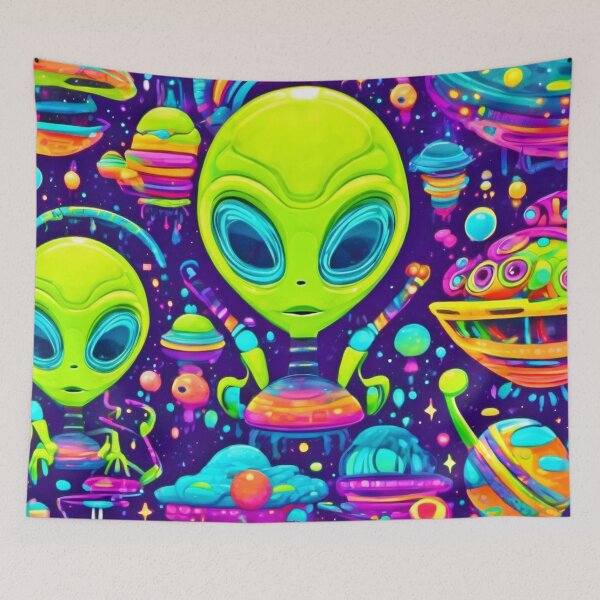 Item preview, Alien Art Fun designed and sold by Health And Fitness Posts e-Store.