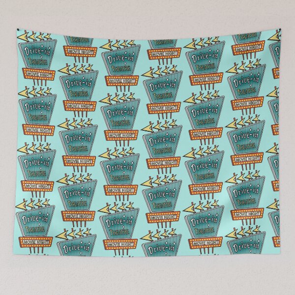 Item preview, Retro Drive-In Sign Movie Nite designed and sold by PurplePajamas.