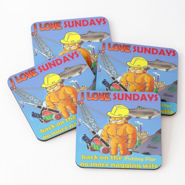 Item preview, Orange cat fishing sundays designed and sold by pikogan.