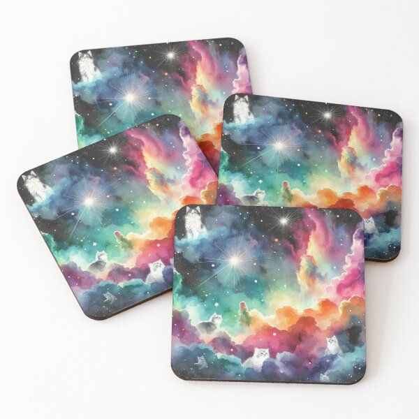 Item preview, Watercolour cats in space designed and sold by Vkinsify.