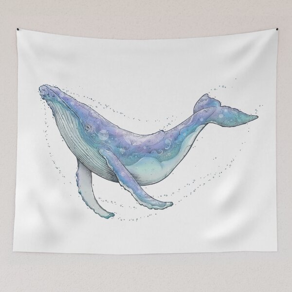Item preview, Humpback whale illustration designed and sold by Motivburg.