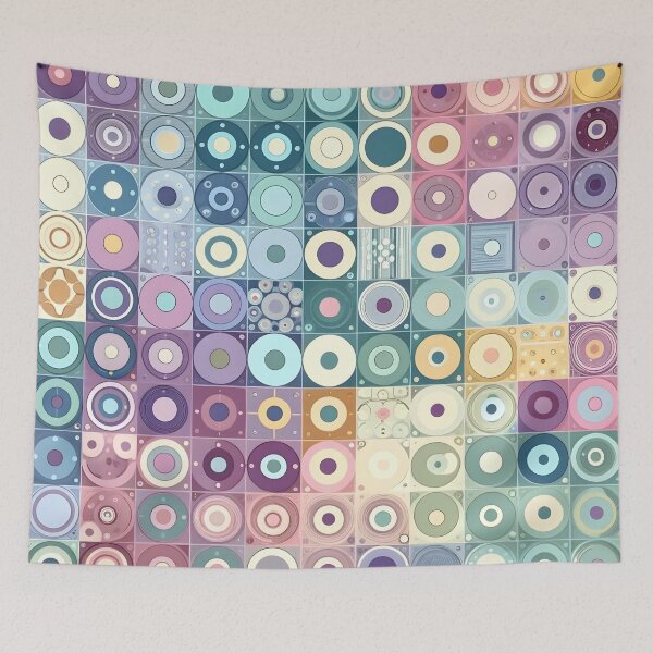 Item preview, Serene Pastel Circles Art - Calming Geometric Wall Decor designed and sold by PillowTalkyZone.