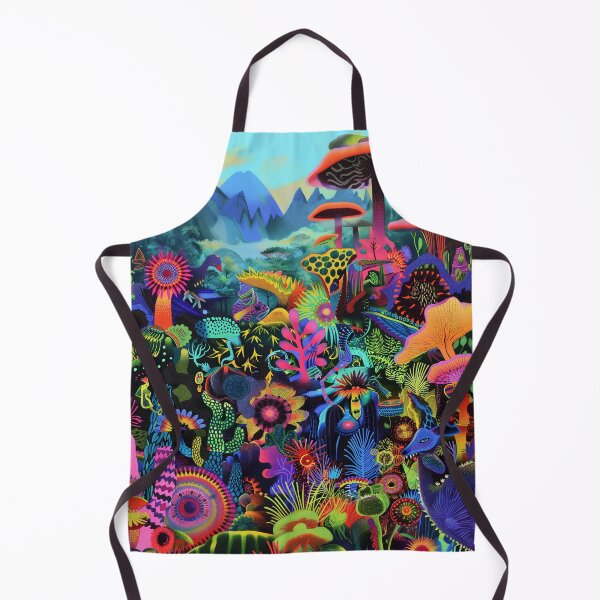 Item preview, Abstract Trippy Neon Fauna and Flora Illustration designed and sold by Mystikos Art.