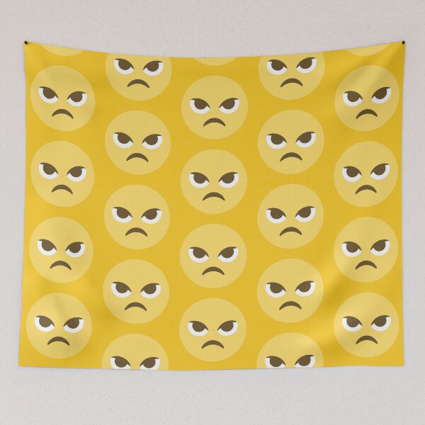Item preview, Frowning Angry Face Emoji designed and sold by patternsbyposh.