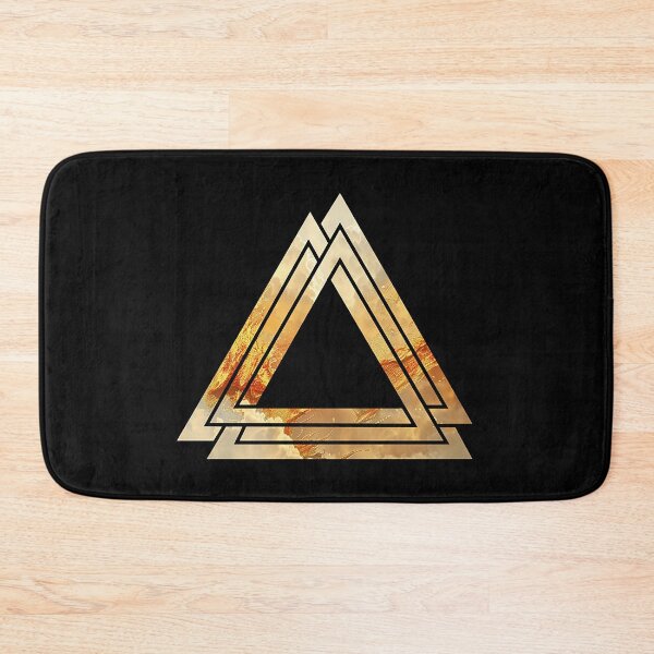Item preview, Golden Overlapping Triangles Valknut designed and sold by Digital-Lys.