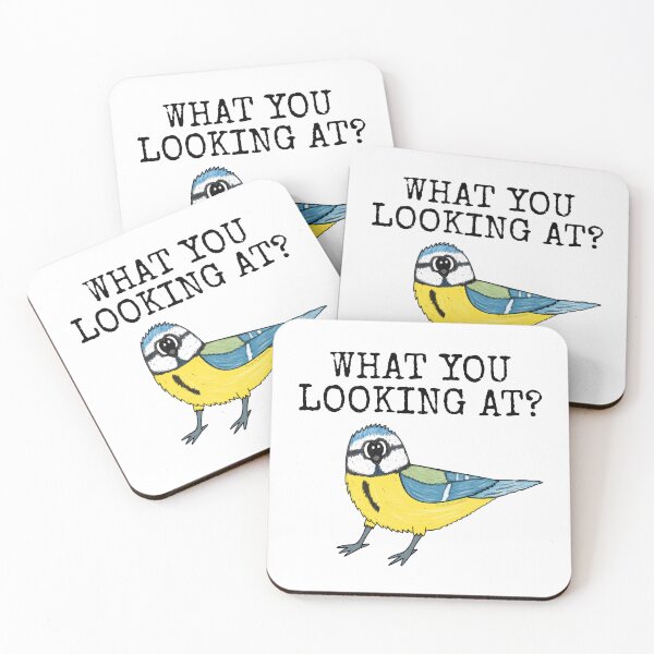 Item preview, What You Looking At? Blue Tit Bird Watcher Funny designed and sold by doodlerob.