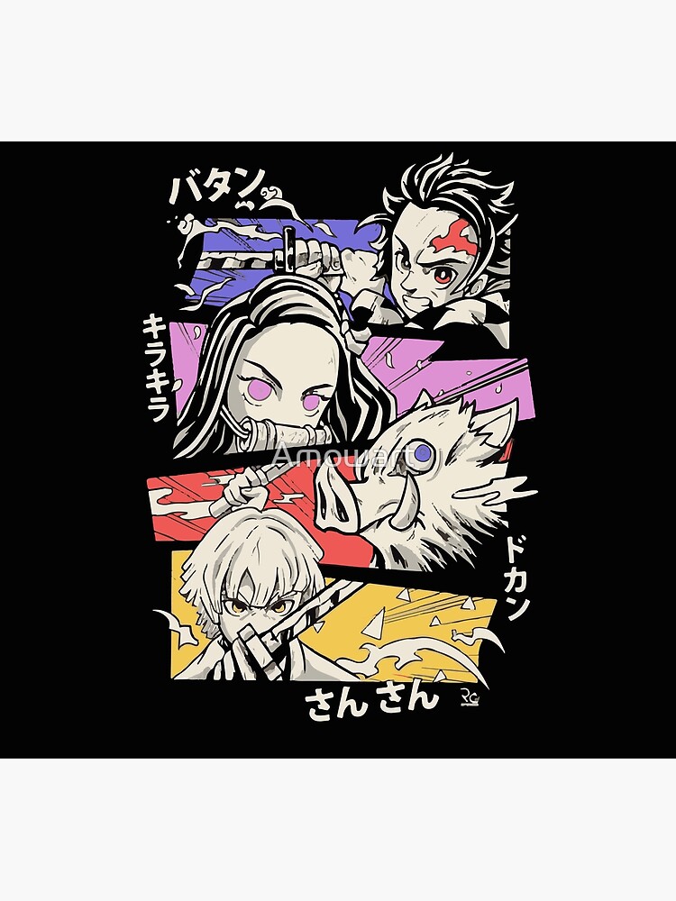 Thumbnail 3 of 3, Poster, Demon Slayer: Kimetsu no Yaiba digital drawing designed and sold by Amowart.