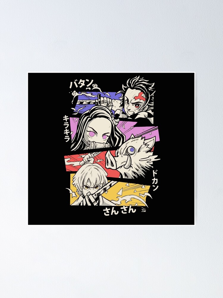 Thumbnail 1 of 3, Poster, Demon Slayer: Kimetsu no Yaiba digital drawing designed and sold by Amowart.