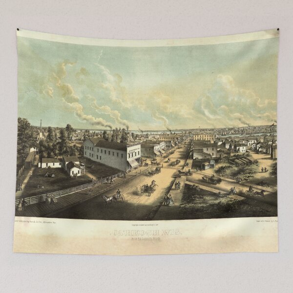 Item preview, Oshkosh, Wisconsin (c 1850) designed and sold by allhistory.