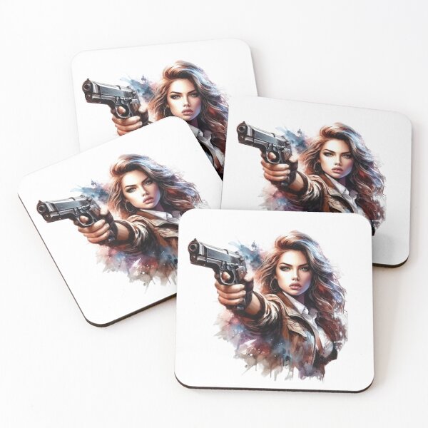 Item preview, “Fatal Beauty: an armed and dangerous woman” designed and sold by CHRIST5000.