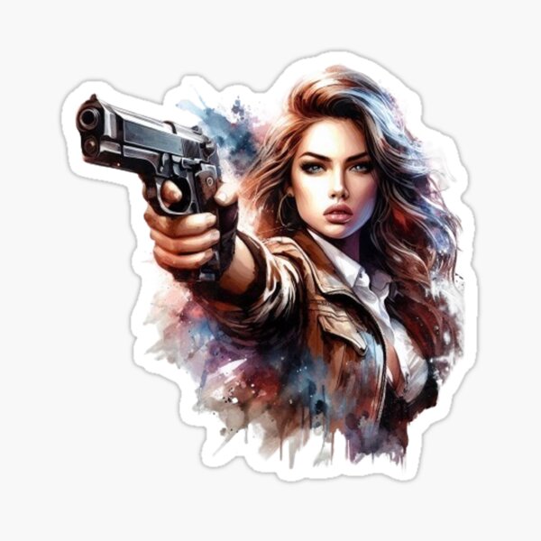 Item preview, “Fatal Beauty: an armed and dangerous woman” designed and sold by CHRIST5000.