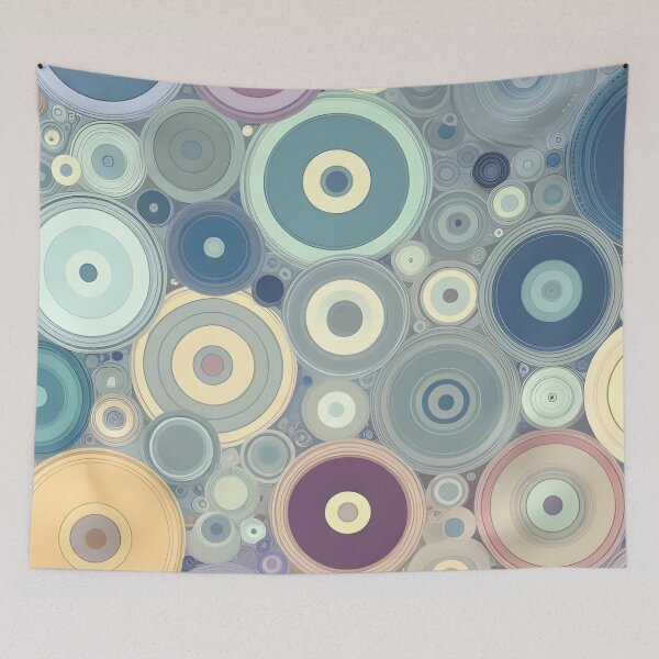 Item preview, Serene Pastel Circles Art - Calming Geometric Wall Decor designed and sold by PillowTalkyZone.