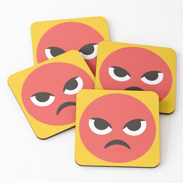 Item preview, Red Frowning Angry Face Emoji designed and sold by patternsbyposh.