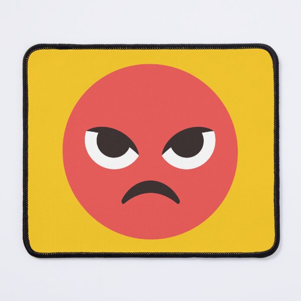 Item preview, Red Frowning Angry Face Emoji designed and sold by patternsbyposh.