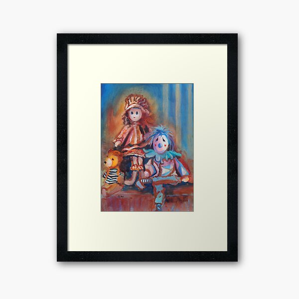 Teddy Bear and Dolls Framed Art Print