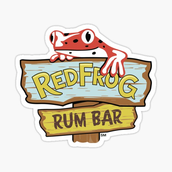 Item preview, Red Frog Rum Bar Carnival Cruise Sticker designed and sold by kboban25.