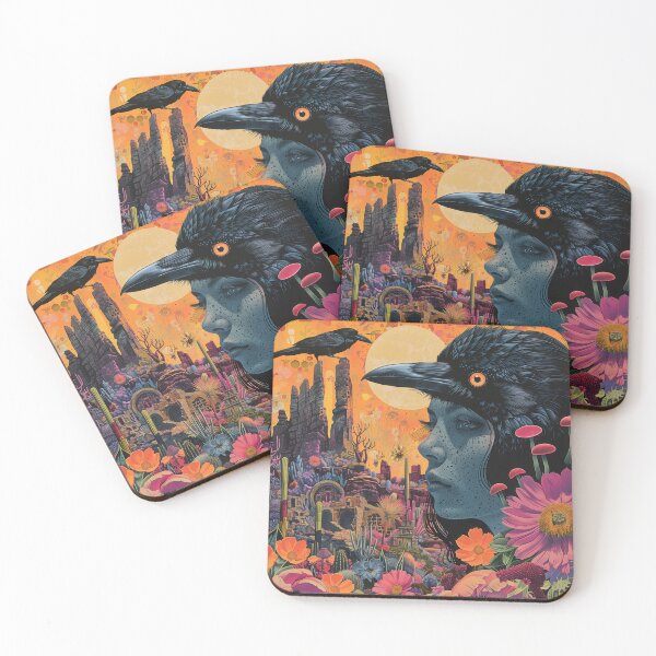 Item preview, Mystic Desert Shamaness: A Crow-Inspired Psychedelic Vision designed and sold by Mystikos Art.