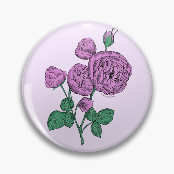 Item preview, Purple Pompon Rose Bloom Full 26-40 Petals In 3+ Rows designed and sold by Rachael Taylor.