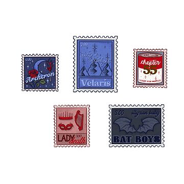 Vorschaubild zum Design ACOTAR-Stempelaufkleberpaket von elizabethianart