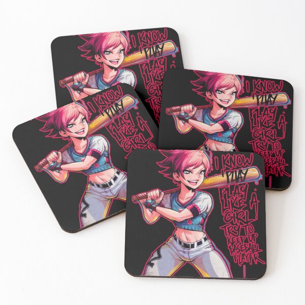 Item preview, I Know i play like a girl try to keep up baseball player designed and sold by Kuki-shop.