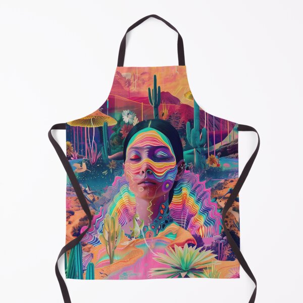 Item preview, Dreamscape Pastelcore: Neon Indian Muse Amidst Surreal Desert Fantasy designed and sold by Mystikos Art.