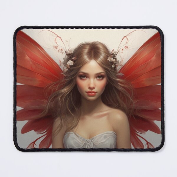Item preview, Crimson Elegance: The Pretty Fairy with Red Wings designed and sold by T-shirtMill.
