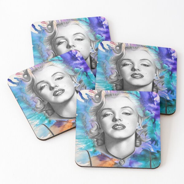 Item preview, Marilyn Monroe Watercolor on Black and White designed and sold by LuminShadowArt.