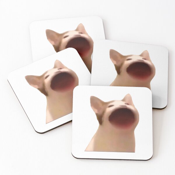 Item preview, Cat open mouth meme sticker designed and sold by Alliumcep4.