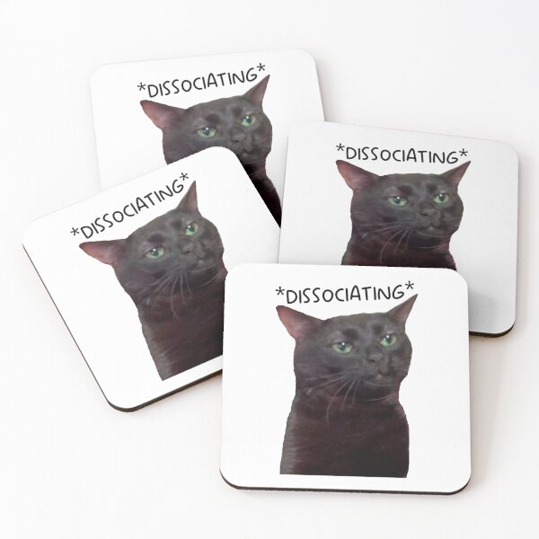 Item preview, Cat dissociating meme sticker designed and sold by Alliumcep4.