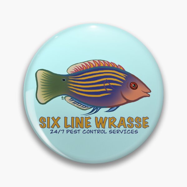 Item preview, Six Line Wrasse Pest Control designed and sold by Copperbora.