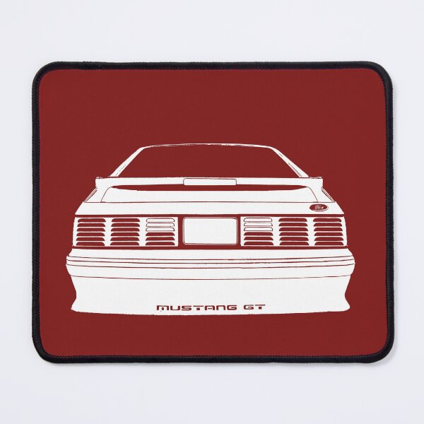 Item preview, back Ford Mustang GT (fox body) - stylized white on dark background designed and sold by mal-photography.