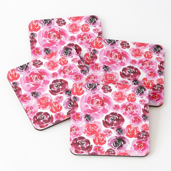 Item preview, Pink and Purple Watercolor Roses Pattern designed and sold by andrebalest.art.