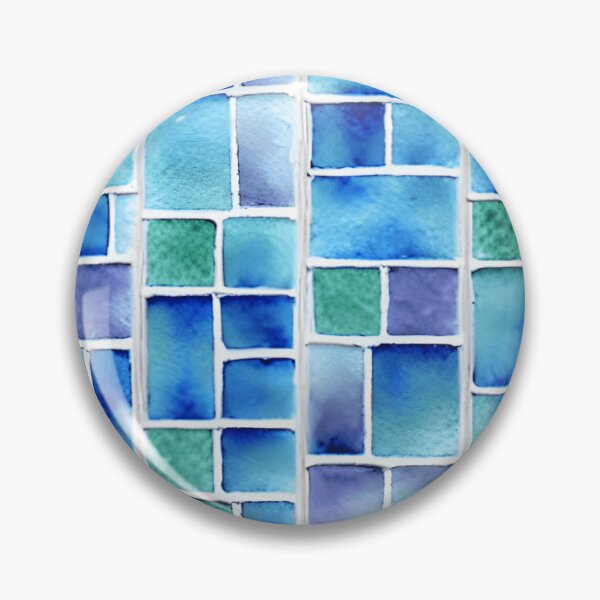 Artikelvorschau, Blaue Aquarell-Mosaikfliesen entworfen und verkauft von AestheticShopB.