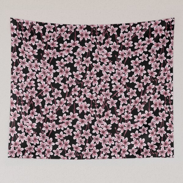 Item preview,  Peach Tree  Flowers Black  Background  designed and sold by Carlo-Atzei.
