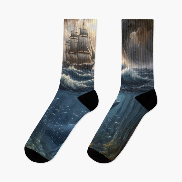 Item preview, Majestic Depths: Nautical Sailing Ship and Whale Art Print designed and sold by Very Peculiar.