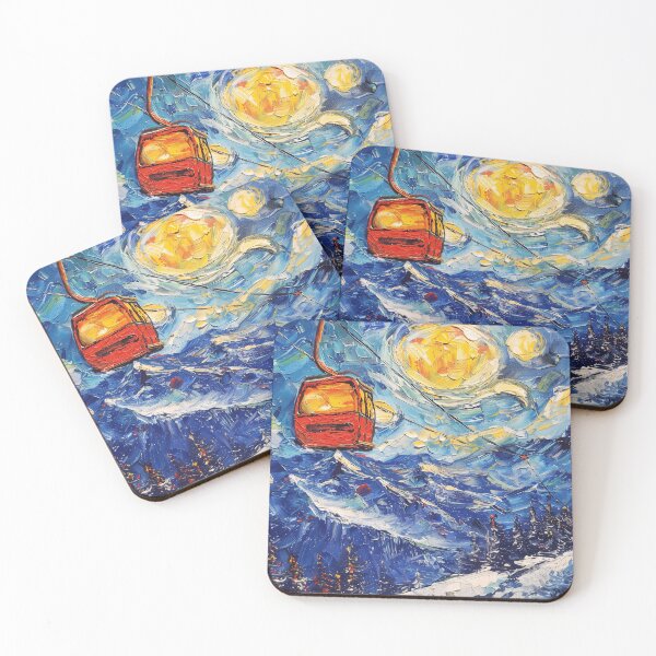 Item preview, Banff Gondola | Painting in the style of Vincent van Gogh designed and sold by ComicsFactory.