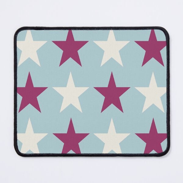 Item preview, Large MAROON RED, CREAM and DUCK EGG BLUE STARS  designed and sold by RachelMacht.