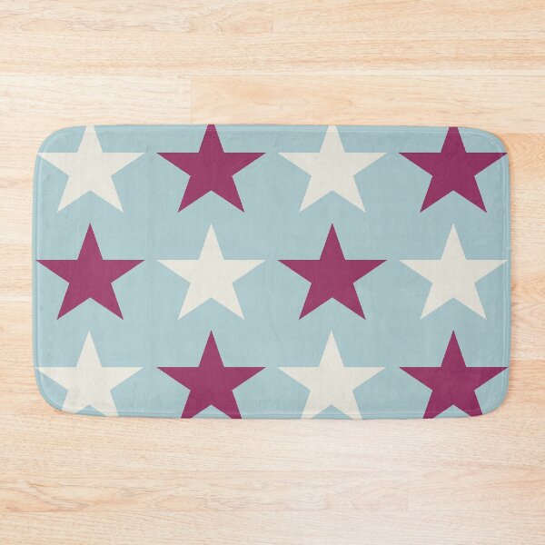 Item preview, Large MAROON RED, CREAM and DUCK EGG BLUE STARS  designed and sold by RachelMacht.